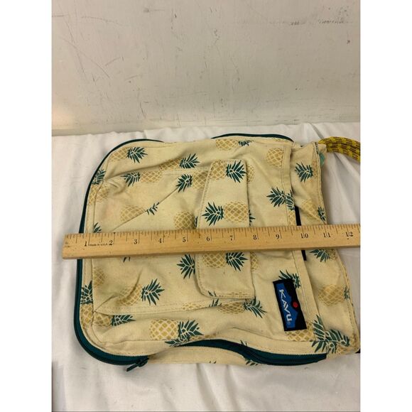 Kavu 10x11" expandable crossbody pineapples (some fading) rope strap snaps - Picture 9 of 9